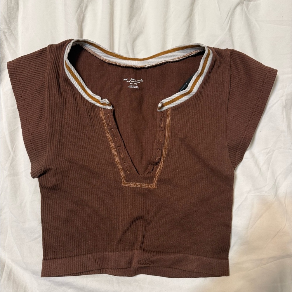 Urban Outfitters Brown Crop Top